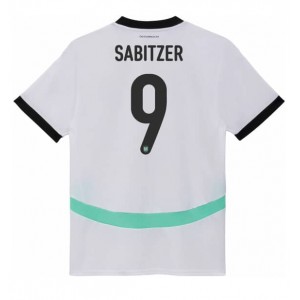 Itävalta Marcel Sabitzer #9 Jalkapallovaatteet Naisten Vieraspaita EM-Kisat 2024 Lyhythihainen